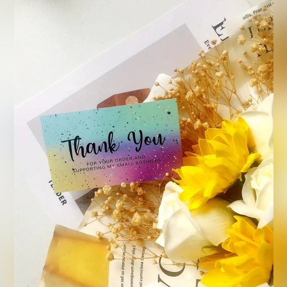 50 Colorful Thank You Cards for Small Business - Picture 3 of 4